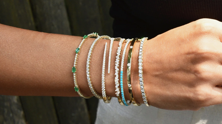 Floating Diamond Bangle