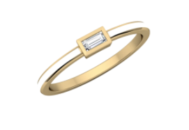 Baguette Enamel Stack Band