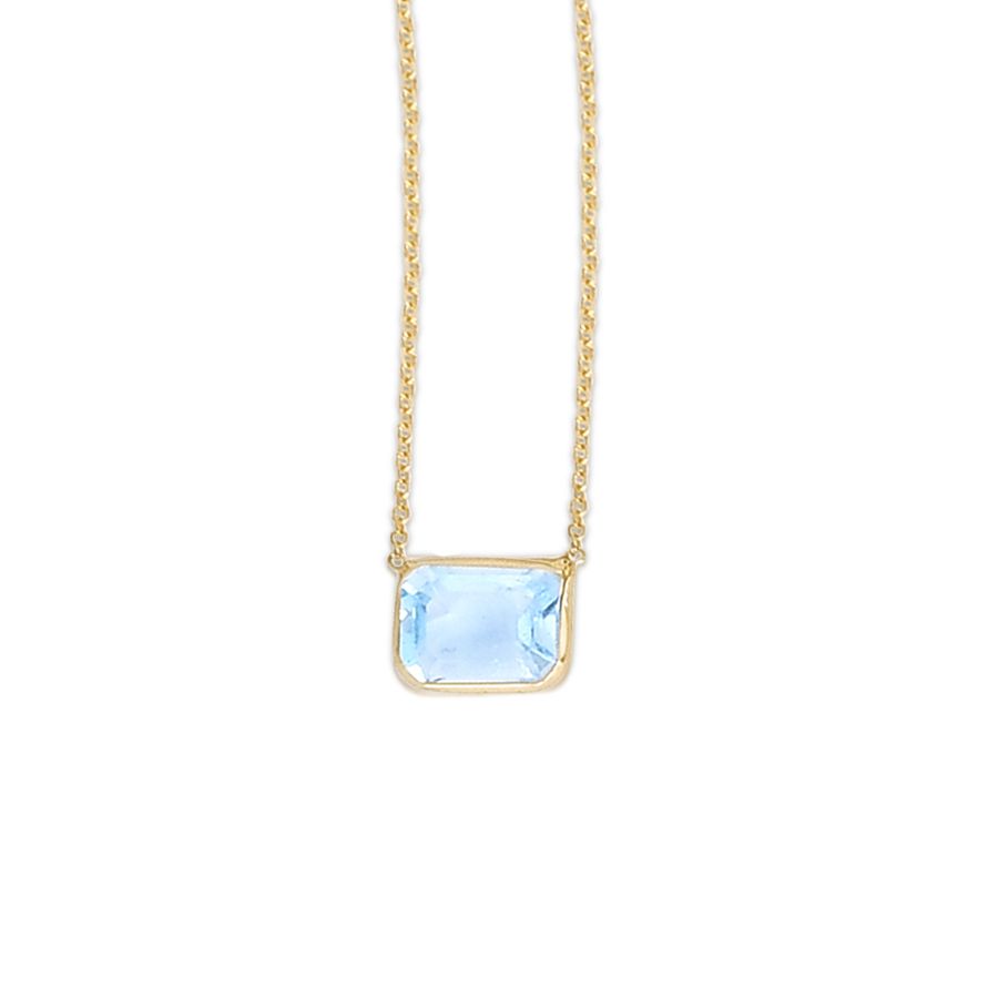Small Bezel Gemstone Necklace