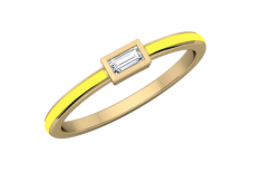 Baguette Enamel Stack Band