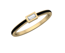 Baguette Enamel Stack Band