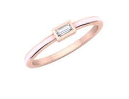 Baguette Enamel Stack Band