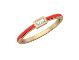 Baguette Enamel Stack Band