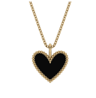 Double-Sided Enamel Heart Pendant