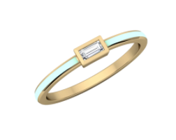 Baguette Enamel Stack Band
