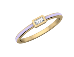 Baguette Enamel Stack Band