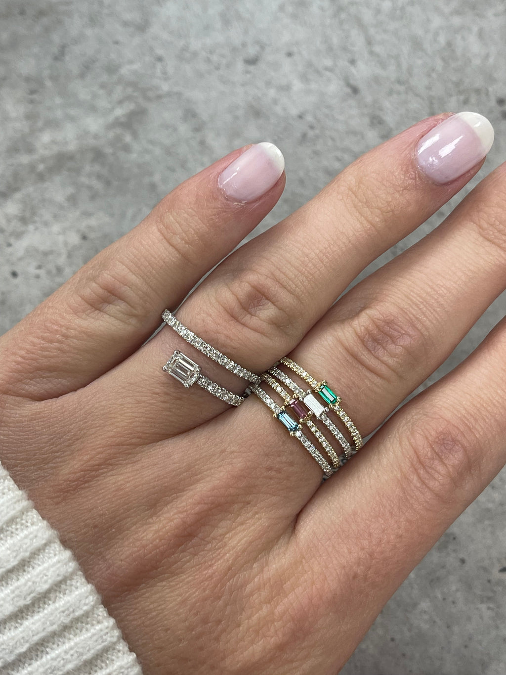 Emerald Cut Wrap Ring