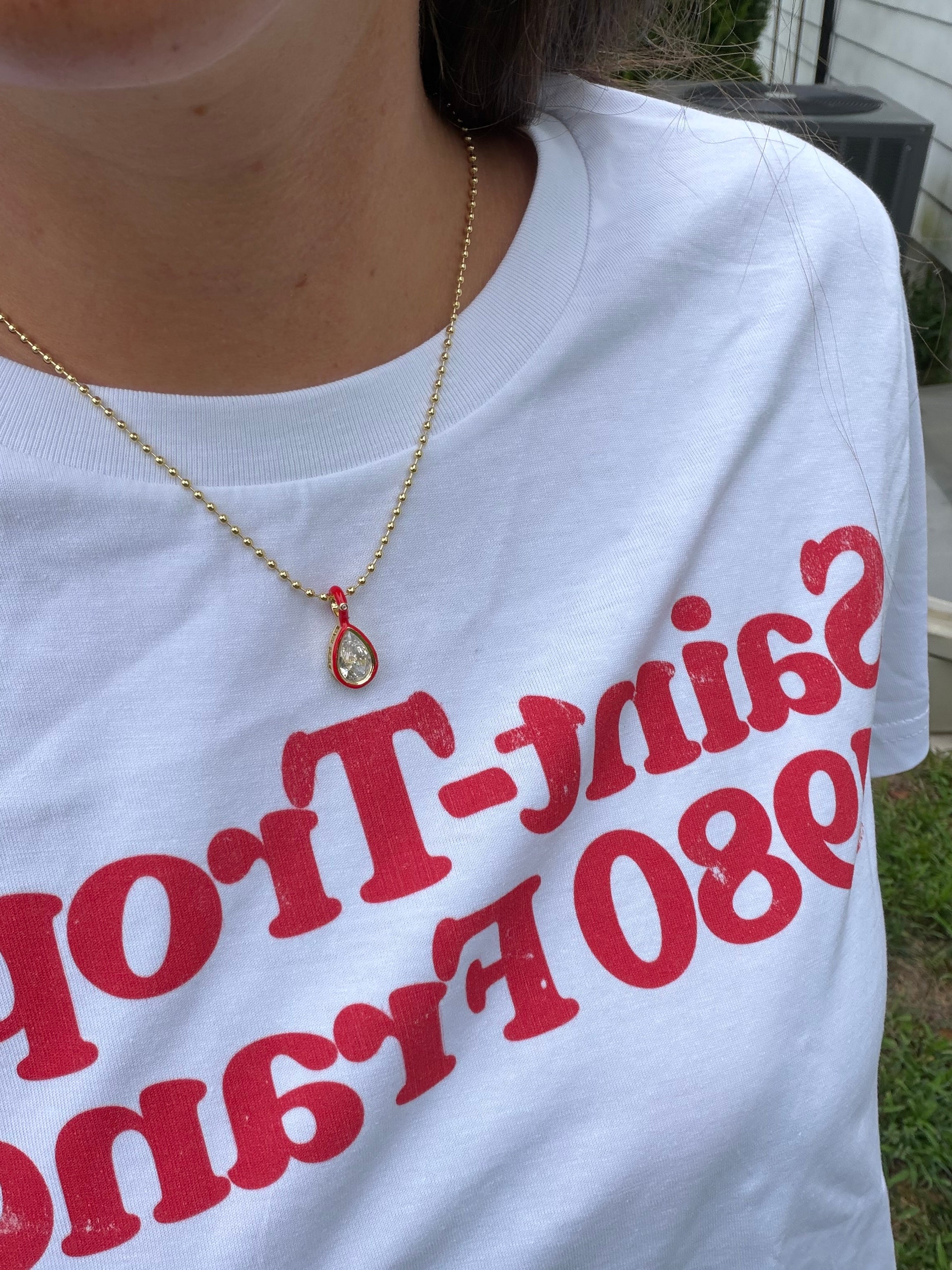 Enamel Pear Necklace