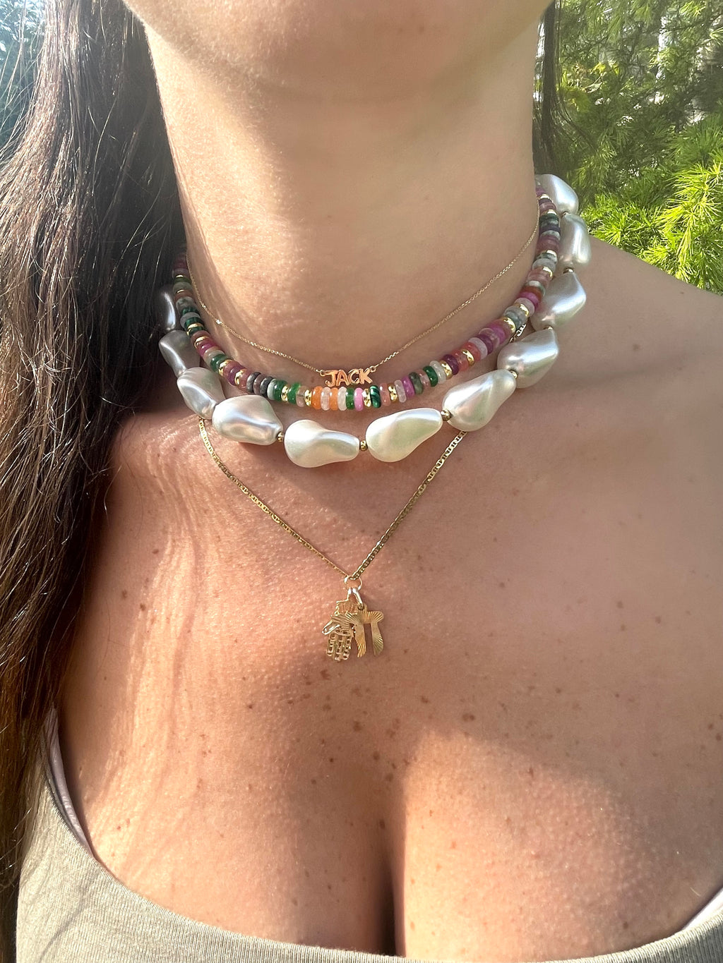 Lily Beaded Necklace