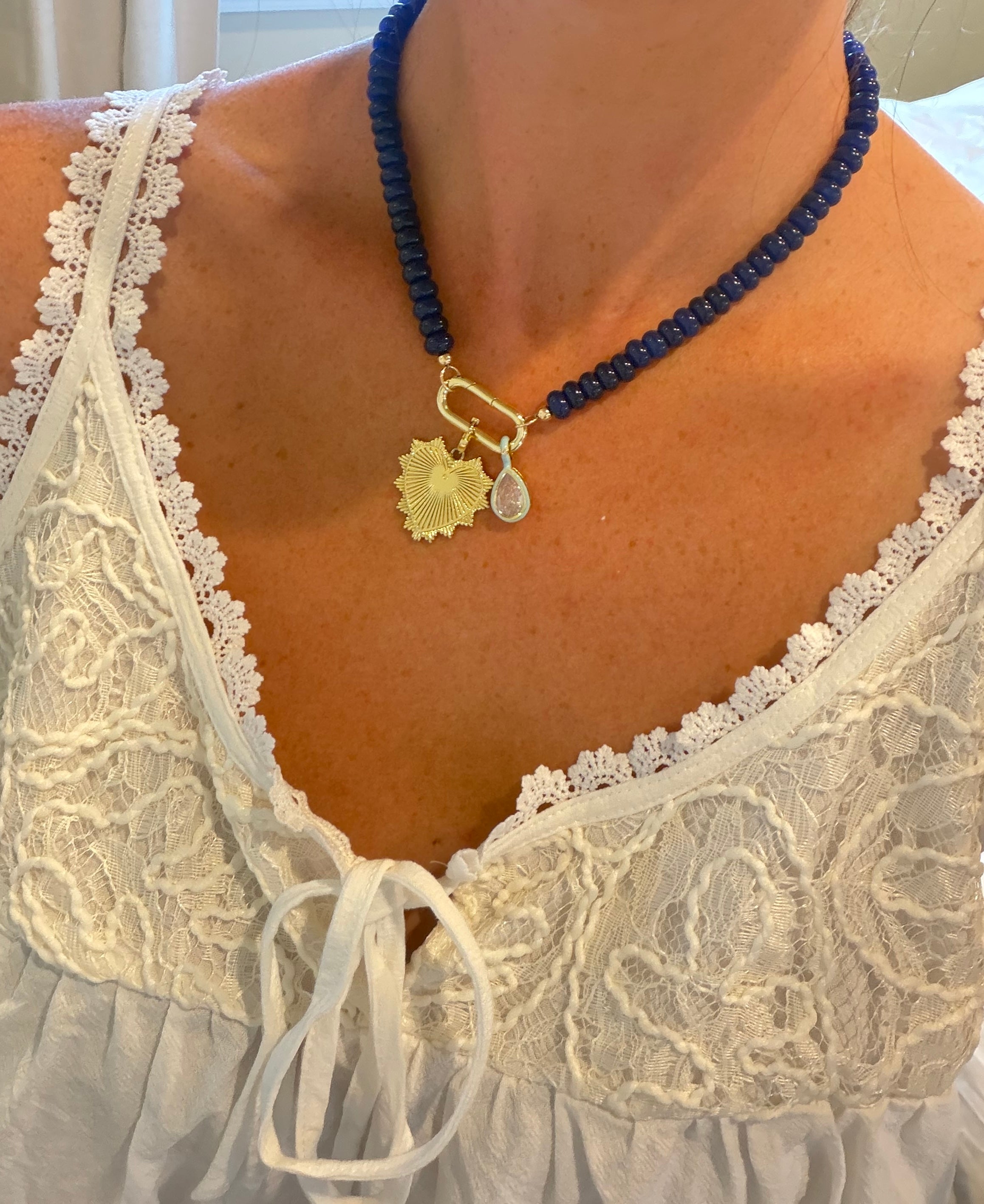 Pear Drop Enamel Necklace