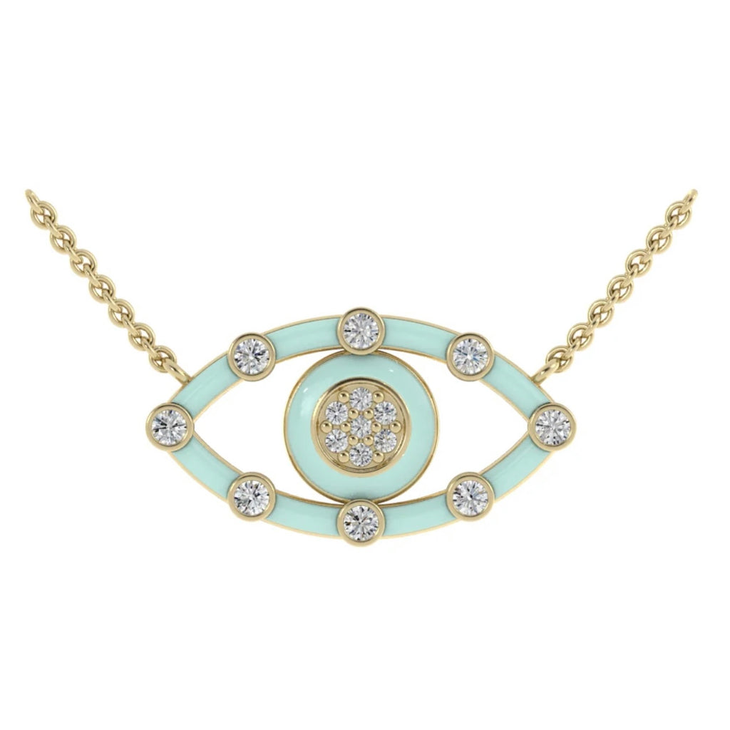 Diamond Enamel Evil Eye
