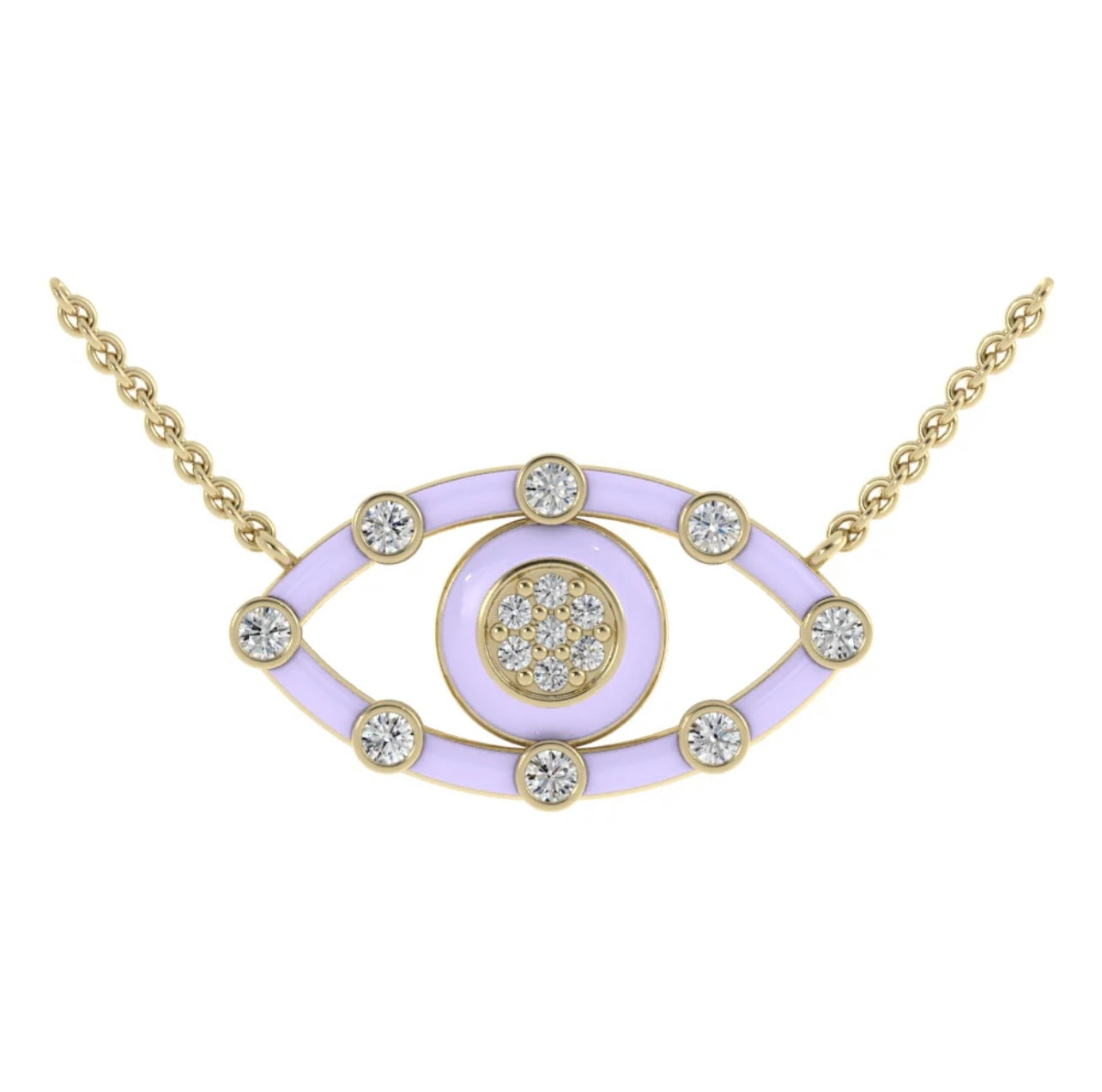 Diamond Enamel Evil Eye