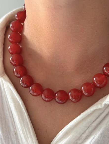 Cherry Beaded Necklace