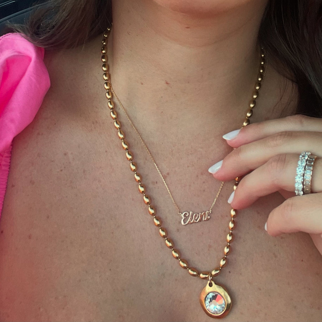 Gold Script Name Plate