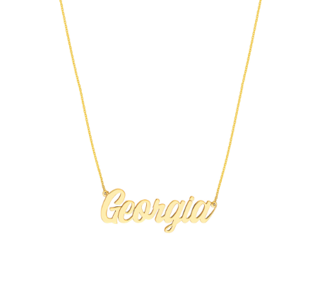 Gold Script Name Plate