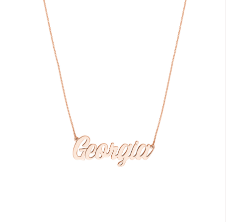 Gold Script Name Plate