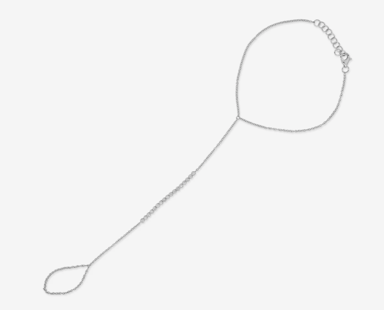 Gold and Diamond Hand Chain