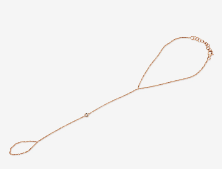 Gold and Diamond Hand Chain