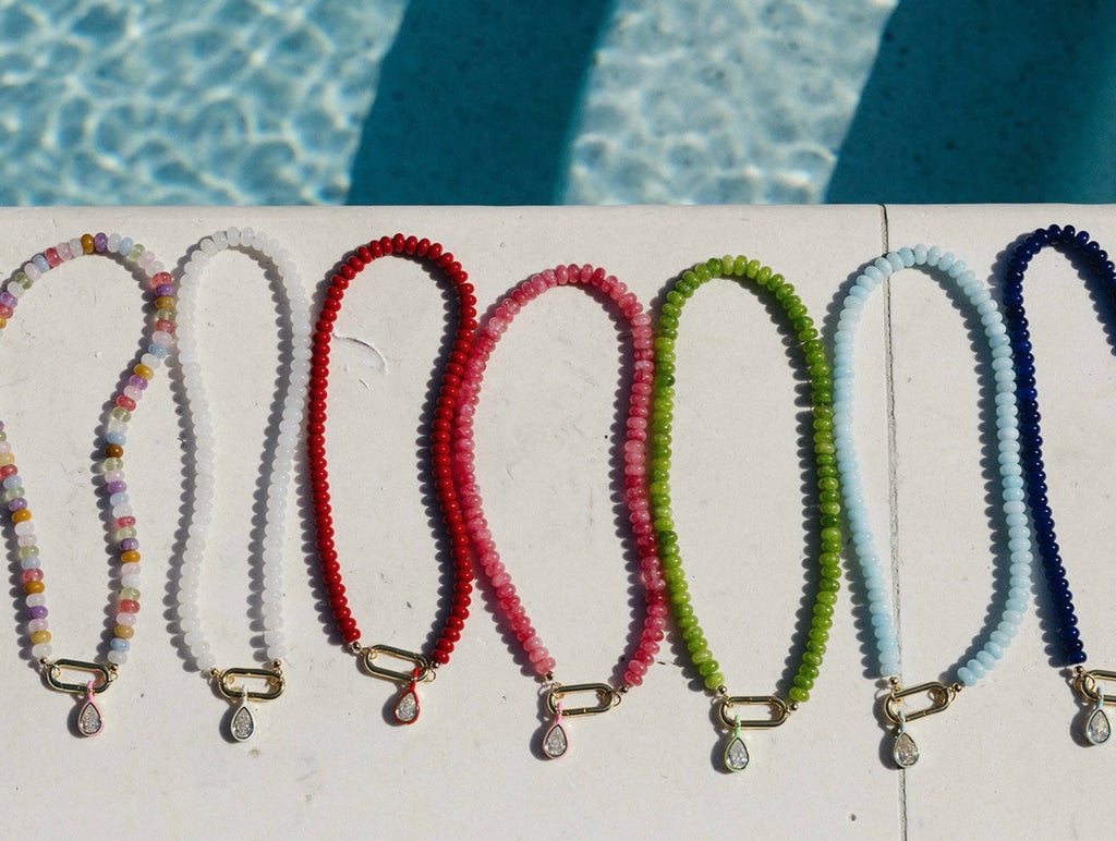 Pear Drop Enamel Necklace