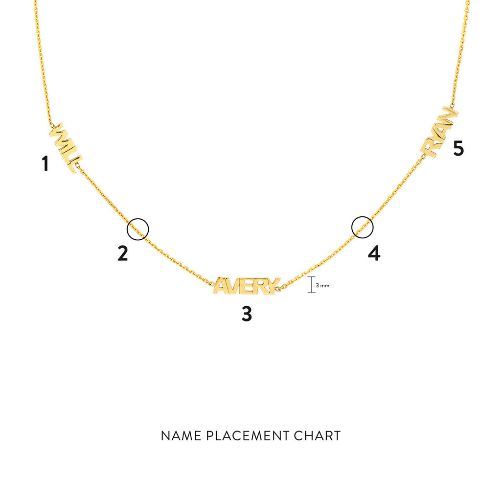 Mini Block Nameplate Station Necklace