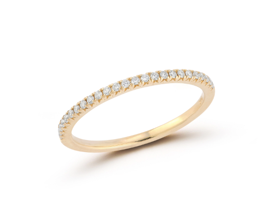 1/2 way diamond stackable band