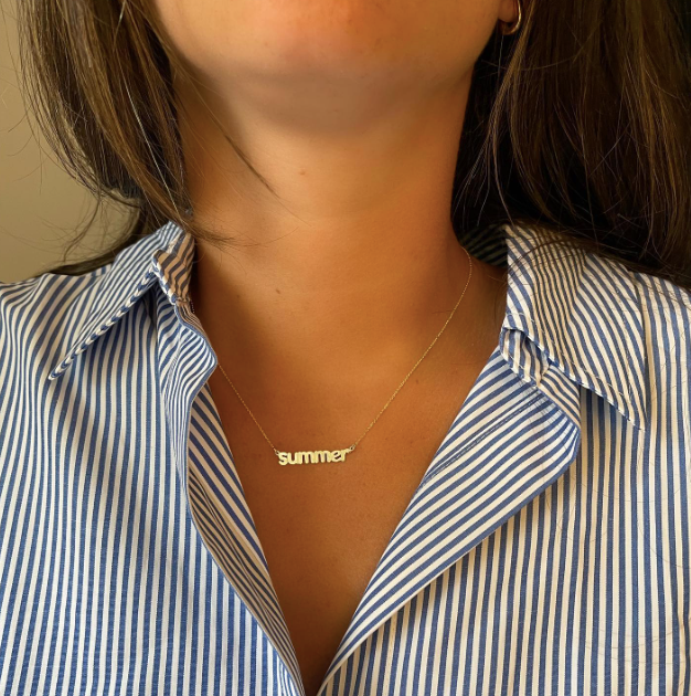Bubble 2025 nameplate necklace