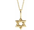 Gold Star of David Pendant