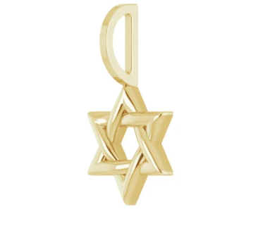 Gold Star of David Pendant