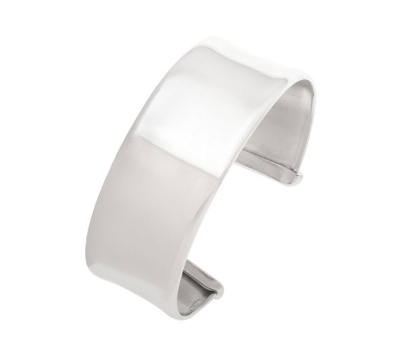 Silver Wide Cuff Bangle