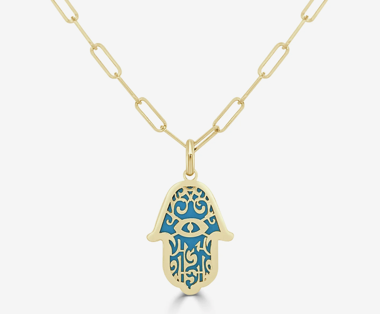 14k Gold Hamsa Pendant