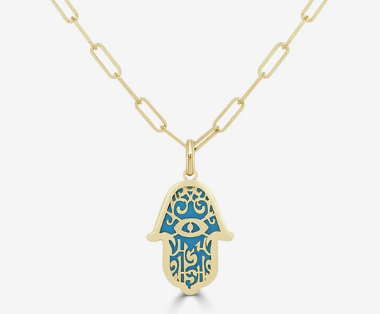 14k Gold Hamsa Pendant