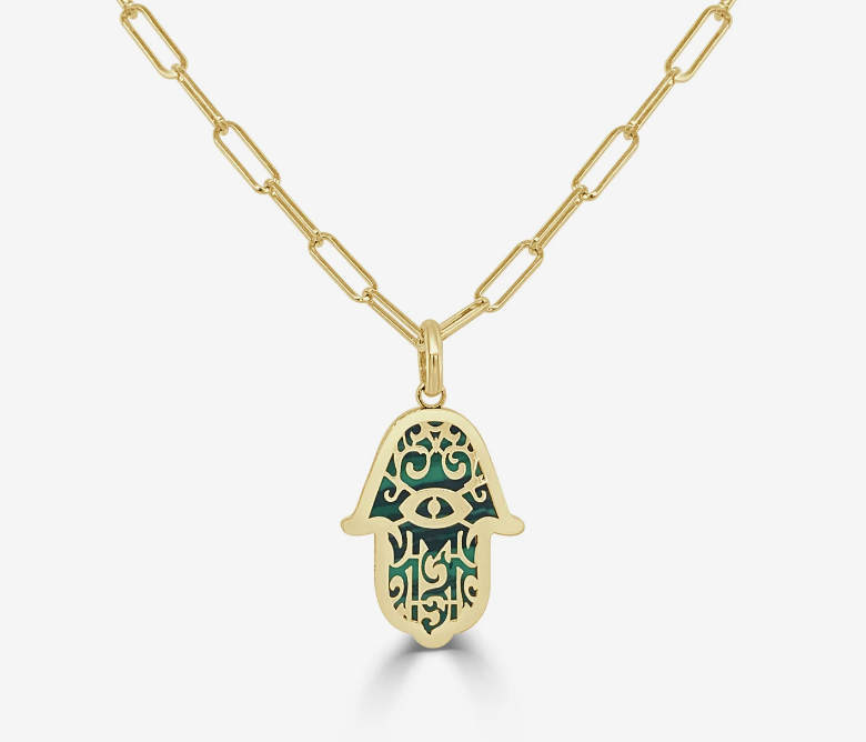 14k Gold Hamsa Pendant