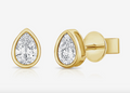 Pear Diamond Bezel Studs