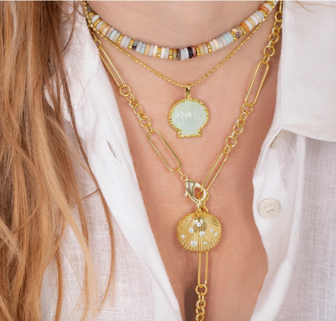 Stone Shell Charm
