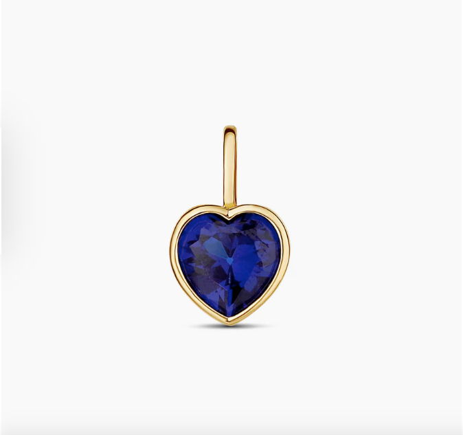 Bezel Heart Charm