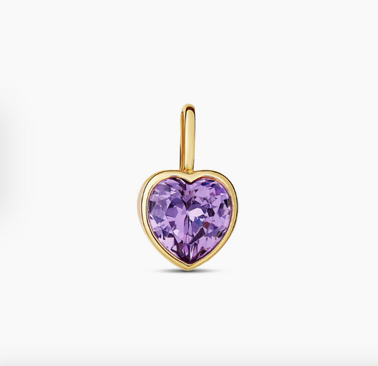 Bezel Heart Charm