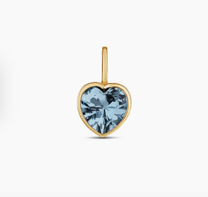 Bezel Heart Charm