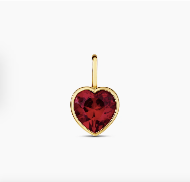 Bezel Heart Charm