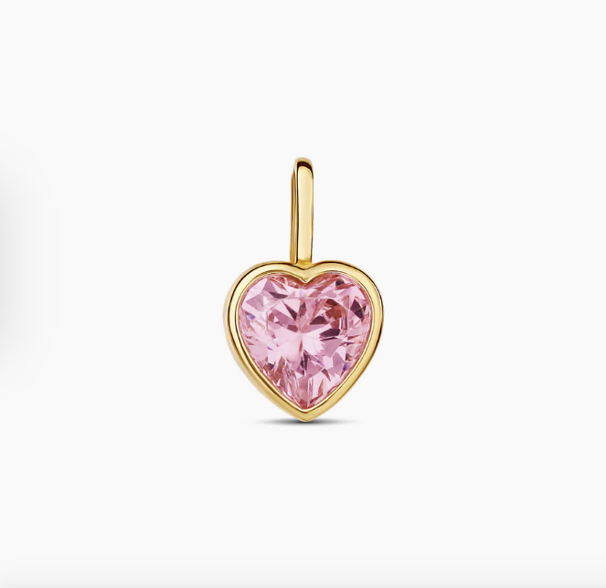 Bezel Heart Charm