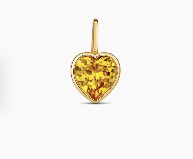 Bezel Heart Charm