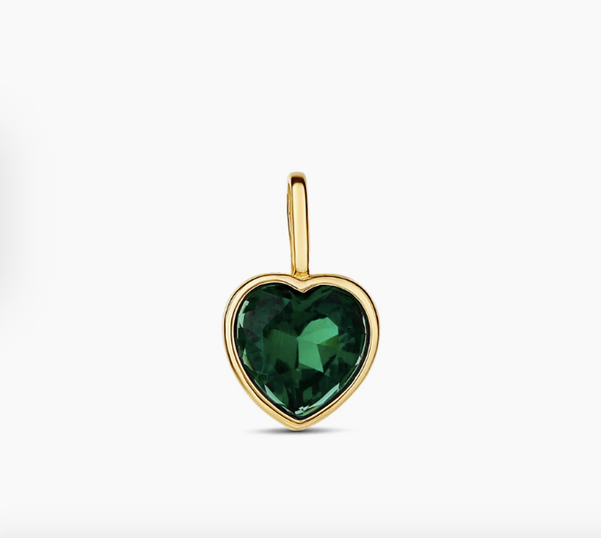 Bezel Heart Charm