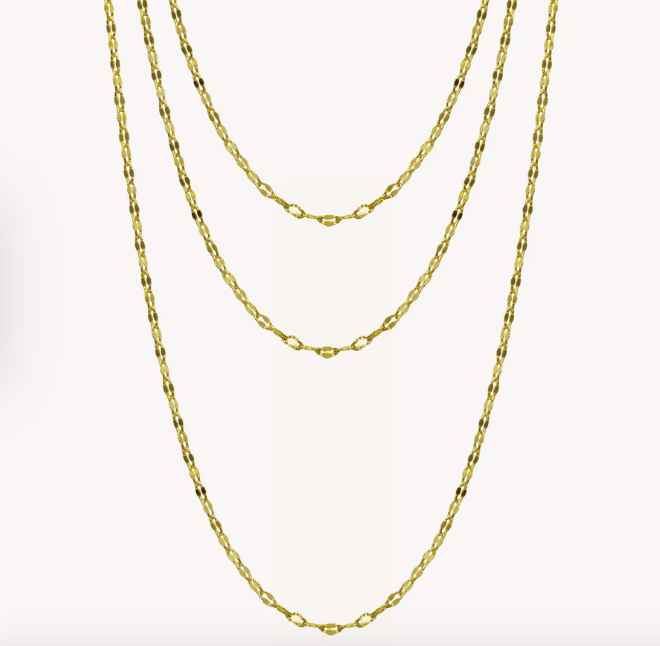 Triple Layer Shimmering Necklace