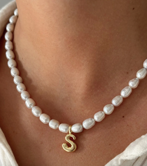 Bubble Initial Necklace
