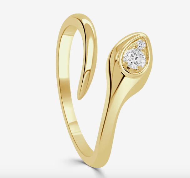 Gold and Diamond Serpent Ring