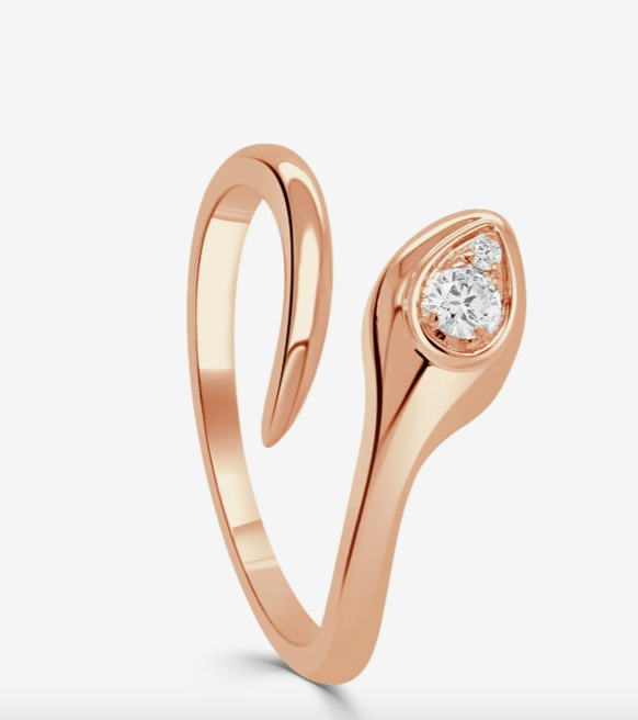 Gold and Diamond Serpent Ring