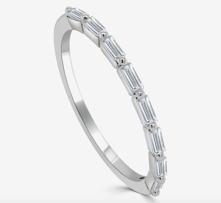 Gold and Diamond Baguette Ring