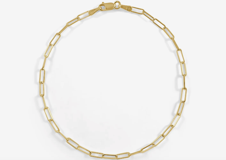 Gold Paper Clip Chain Bracelet