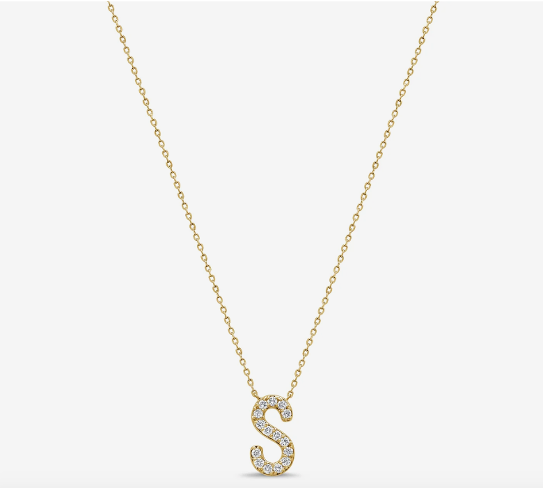 Diamond Initial Necklace