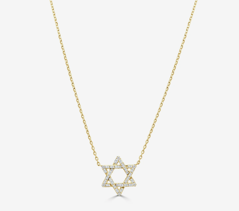Baguette Diamond Star Of David