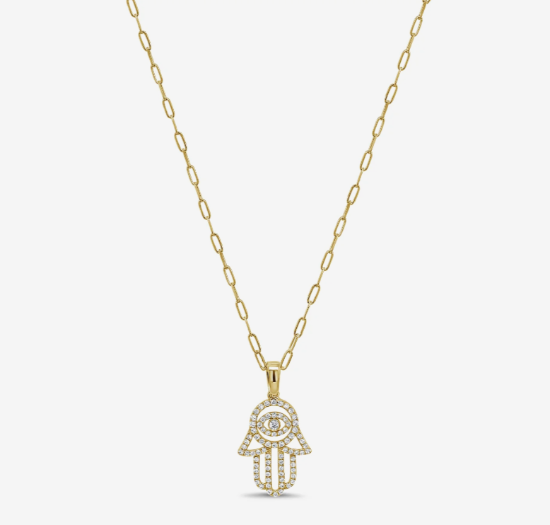 Diamond Hamsa and Evil Eye